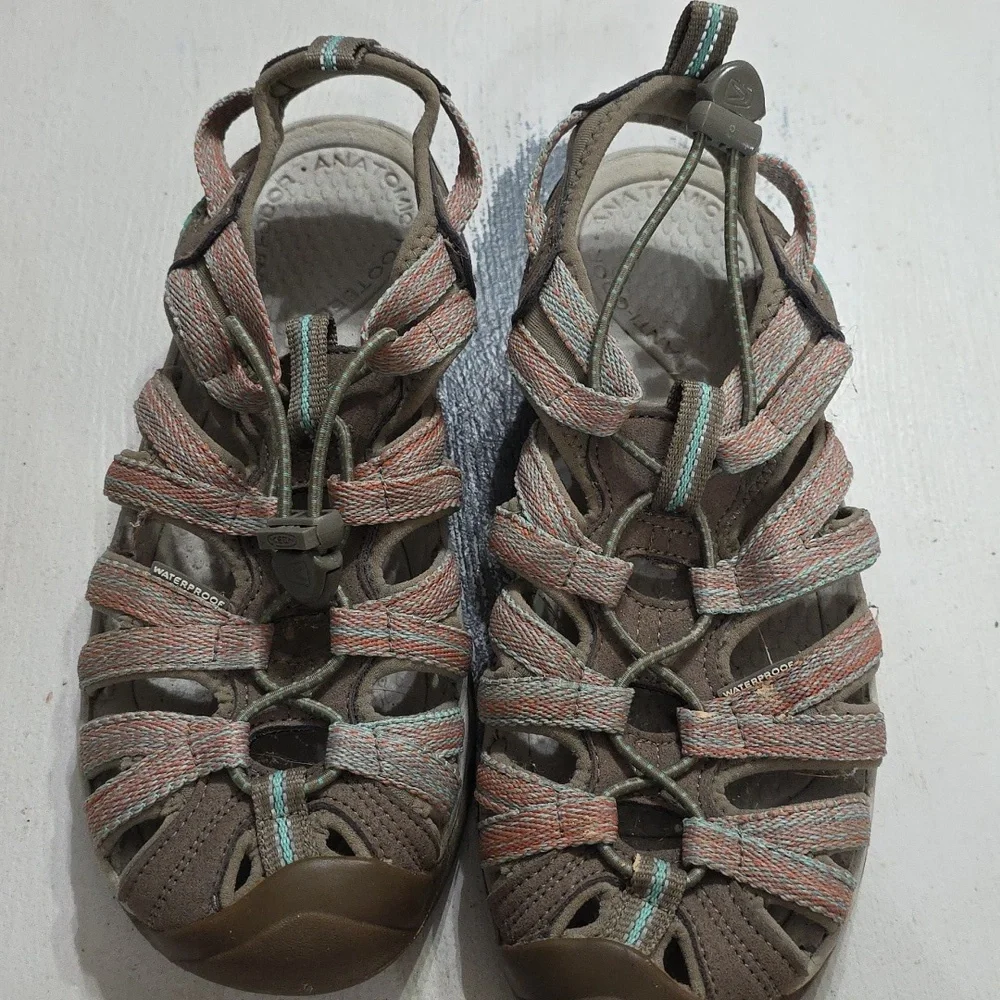 Keen Women's Multi-Color Strappy Sandals Outdoors Waterproof‎ Comfort Sz 7.5 EUC